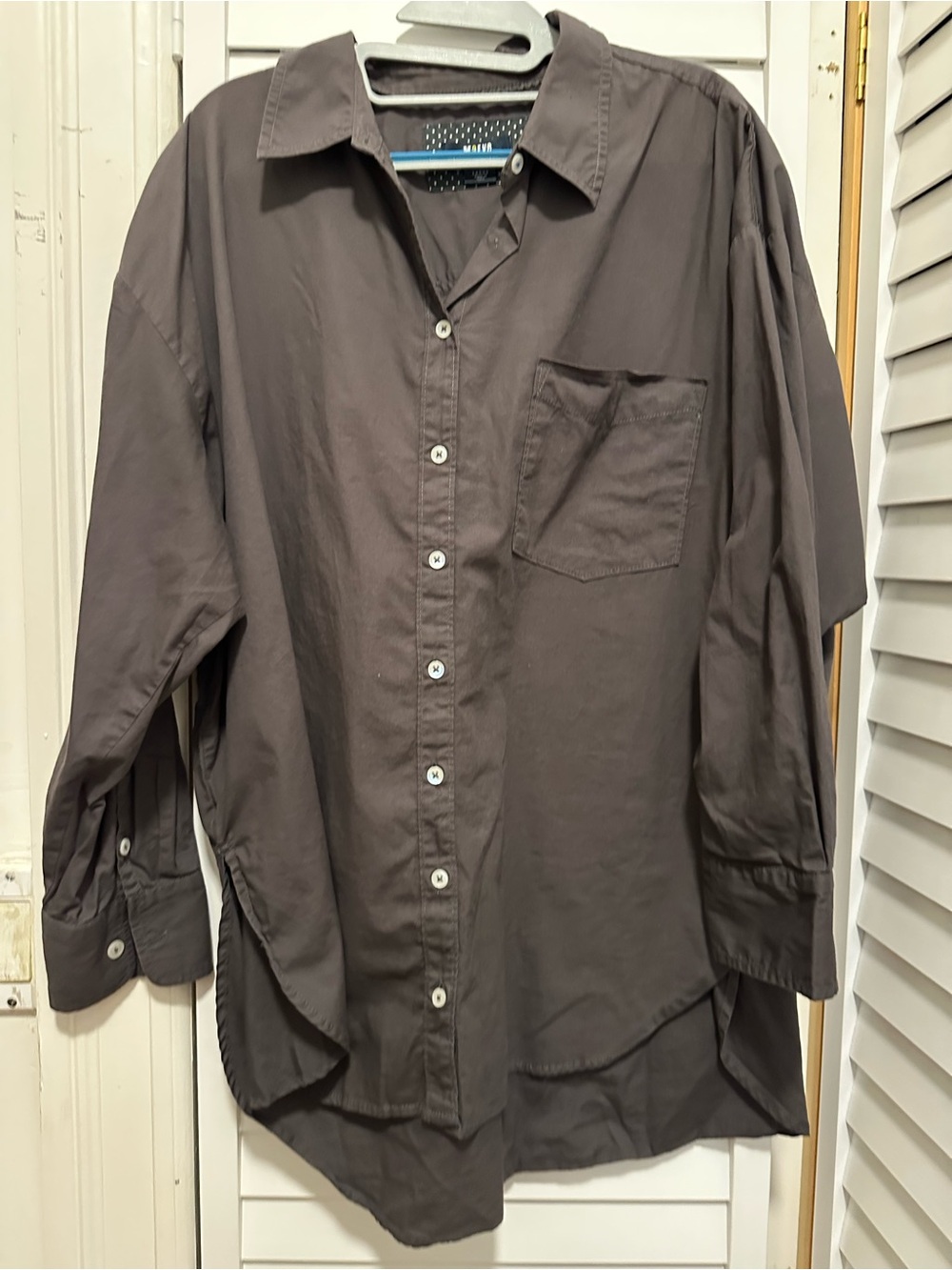 Maeve for Anthropologie woman’s  Button-Down Shirt - Charcoal